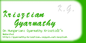 krisztian gyarmathy business card